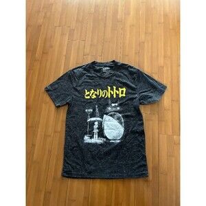 Studio Ghibli My Neighbor Totoro Bus Stop Gray T-Shirt Men's Medium Bioworld